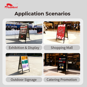 Двусторонний стенд для плакатов FEAMONT для выставок и розничных магазинов, конструкция с защитой от ветра для эффективной рекламы - Product Image 3