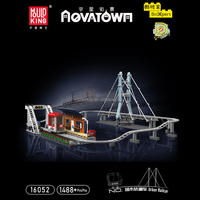 Mould King 16052 MOC Seri Kota Model Kereta Api Urban Blok Bangunan Mobil Remote Control Mainan Edukatif untuk Anak-anak Hadiah Natal