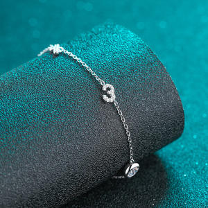 Pulsera de plata de ley S925 con incrustaciones de 1314 Moissanite joyería regalo del Día de San Valentín fabricante ventas directas al por mayor - Product Image 5