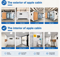 Maisonnette modulaire préfabriquée Apple Cabin de 4 m pour le glamping, les séjours en famille, les hôtels et les complexes hôteliers