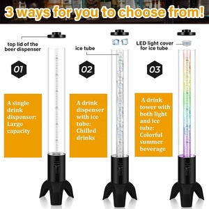 Distributeur de Boissons LED en Forme de <span class=keywords><strong>Girafe</strong></span>, Tour à Bière Lumineuse, Fontaine à Boissons de Table, Serveur de Liquides pour Fêtes, Accessoire de Bar pour Boîte de Nuit - Product Image 3