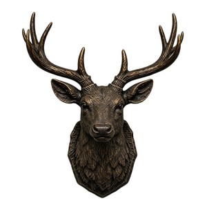 Tête <span class=keywords><strong>de</strong></span> <span class=keywords><strong>cerf</strong></span> artificielle vintage exclusive à thème animalier, décoration <span class=keywords><strong>murale</strong></span> artisanale en résine, designs personnalisés - Product Image 3