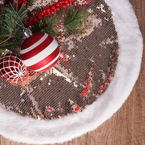 <b>Christmas</b> Decorations Noel Navidad High-end 16 Inch Small Sequins <b>Christmas</b> <b>Tree</b> Skirt Mini <b>Tabletop</b> Xmas <b>Tree</b> Skirt - Product Image 3