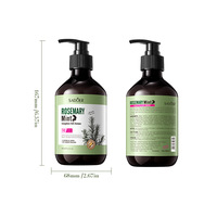 SADOER Rosemary Mint Strengthens Fluffy Shampoo 350ml Pembersih Mendalam Pengontrol Minyak Anti Ketombe Memperbaiki Rambut Rusak