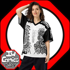 Conjunto de Jersey de Poliéster Personalizado IW Comics, Talla Juvenil XL, Camiseta Deportiva y Pantalones con Estampado, Diseño Personalizable con Patrón o Número en Blanco - Product Image 1