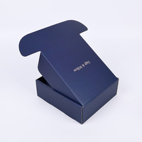 Emballage de bouteille de parfum de soins de la peau bleu marine de 50ml avec logo personnalisé bon marché boîte en carton ondulé de fabrication chinoise