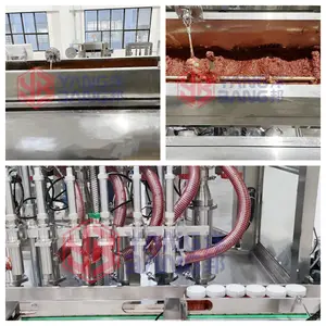 YB-JX4 Automatic Hot Sauce Tomato Paste Filling Machine Chili Chocolate Sauce Soy Sauce Ketchup Filling Capping Machine