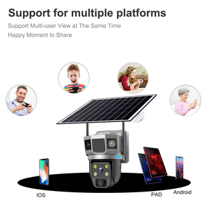 Cámara IP PTZ con Grabación 24/7, V380 Pro, Tres Lentes CMOS de 3MP, Tres Pantallas AOV, Seguridad para Exteriores, Tarjeta SIM 4G, Micrófono Integrado - Product Image 4