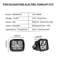30W LED Avertissement Grue d'aviation Lumière de sécurité Nouvelle condition Projecteur surélevé et Projection d'indicateur de largeur pour camions