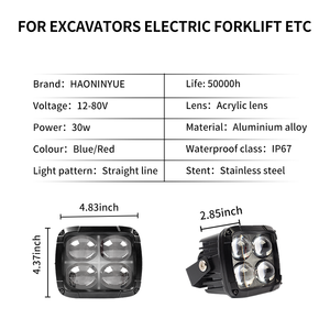 30W LED Avertissement Grue d'aviation Lumière de sécurité Nouvelle condition Projecteur surélevé et Projection d'indicateur de largeur pour camions - Product Image 5