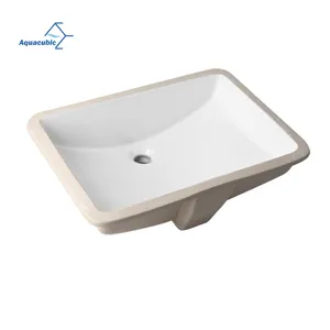 현대 가정 백색 직사각형 Cupc 장방형 Undercounter 화장실 부속품을 위한 세라믹 목욕탕 수채 손 세척 물동이