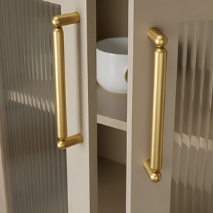 Koppalive 솔리드 황동 캐비닛 핸들 192mm 320mm 466mm 고급 가전 제품 브러시 마감 주방 서랍 및 옷장 하드웨어 - Product Image 2