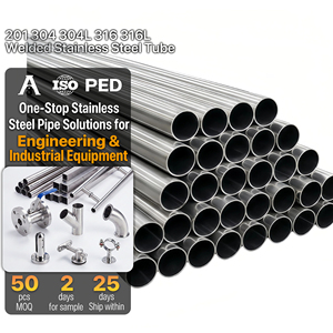 Tubo in Acciaio Inossidabile SUS 304 <span class=keywords><strong>316</strong></span> 316L Saldato Rotondo con Dimensioni Personalizzate ASTM A312 Lucidato a Specchio per Progetti Industriali - Product Image 1