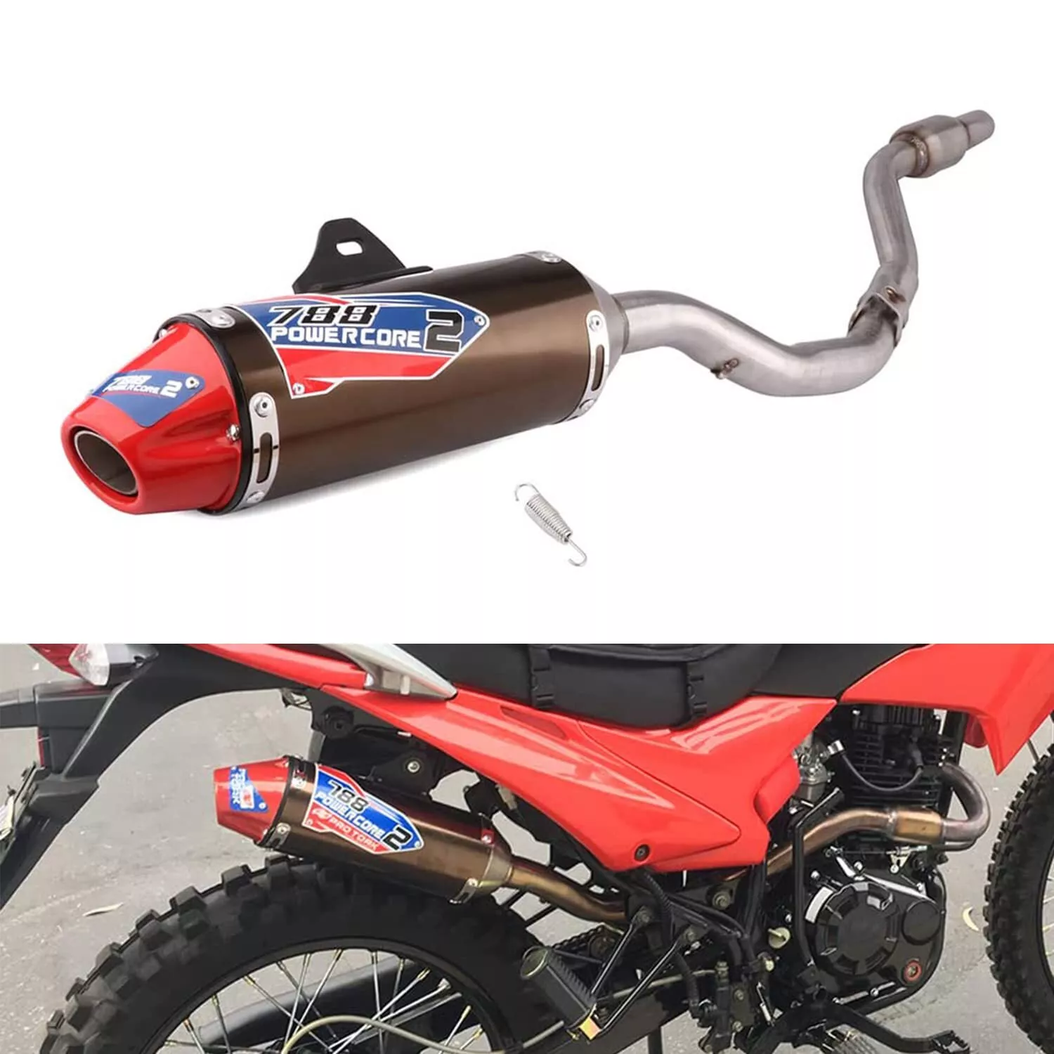 JFG Muffler Pipe Full Kit for HONDA CRF150F/CRF230F