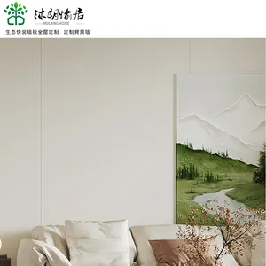 Painel de parede acústico decorativo exterior de paredes de pedra sintética painel de carbono com impressão personalizada para paredes