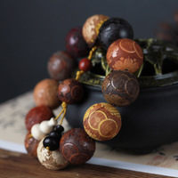 Bracelet porte-bonheur Pixiu entièrement sculpté avec perles multi-gemmes à faire soi-même