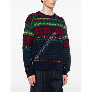 Pull-over Homme Décontracté Automne Hiver Chaud Respirant Anti-boulochage Séchage Rapide 100% Coton Tricoté Personnalisable - Product Image 5