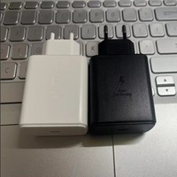 Cargador Rápido de Pared USB-C PD de 45W con Enchufe EU/UK/US y Cable Tipo-C para Teléfonos y Tabletas Samsung S26/S25/S24/S23/S22