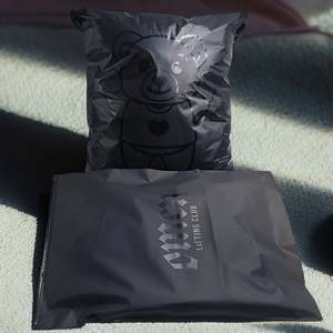 Sobres de Poliéster con Impresión Dorada, Sobres Negros Mate con Protección UV, Bolsa de Envío Personalizada Azul Cielo Mate, Bolsas de Embalaje Personalizadas para Ropa - Product Image 2