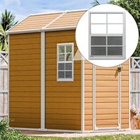 Ventana de aluminio empotrada para cobertizo con vidrio templado y mosquitera de fibra de vidrio para gallinero, casa de juegos, garaje doméstico