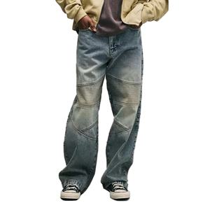 Jeans de Hombre al por Mayor, Clásicos, Casuales, de Pierna Recta, Estilo Vintage Azul, Holgados, Tipo Moto - Product Image 4