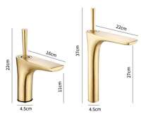 Robinet de lavabo monocommande en laiton massif robuste, résistant à l'usure, finitions variées, pour hôtels de charme et gîtes