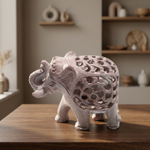 Soap Stone <b>Elephants</b> Shaped Decorative Object - Product Image 1