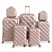 Valise de voyage rigide à 4 roues, légère, moderne, en ABS, avec imprimé dessin animé, personnalisable, vente en gros