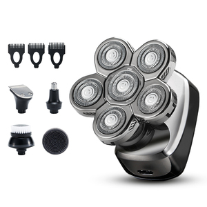 LED Display Men Electric Shavers Waterproof Rotary Hair Clippers <b>razor</b> 6 <b>Heads</b> Replacement Bald <b>Head</b> Shaver Trimmer - Product Image 1