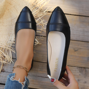 <span class=keywords><strong>Ballerine</strong></span> a punta da <span class=keywords><strong>donna</strong></span> con fiocco rosso nero traspirante leggero ufficio Casual elegante classico Slip on décolleté piatte classiche - Product Image 5