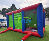 Jeu de défi sportif gonflable directement de l'usine avec des zones de baseball, de basketball et de fléchettes pour les événements et le plaisir familial