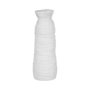 Vaso alto in ceramica a coste per l'arredamento del soggiorno - Product Image 3