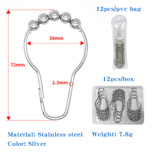 EWANG Factory Stainless Steel Roller Ball Shower <b>Curtain</b> Ring for Bathroom - Product Image 3