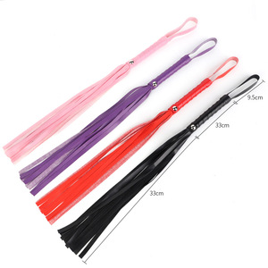 Petite fouet en cuir pour entraînement SM, couleurs noir, rouge, rose, violet, jouet unisexe pour jeux de rôle - Product Image 4