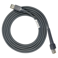 Cable USB de Cobre Puro CBA-U10-S15ZAR de 15 pies para Escáner de Código de Barras Zebra Symbol LS2208 LS4208 DS6708