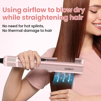 Sèche-cheveux et lisseur électrique 2-en-1 LINKBEAUTY, titane, écran LCD, chauffage infrarouge, moteur BLDC haute vitesse, 1200W, salon, usage domestique