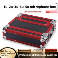 Flight case pour microphone 2U, Rack récepteur sans fil 5U, Boîtier micro 3U, Châssis en alliage d'aluminium 1U, Rack d'effets 6U, à motif de ballon de football