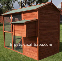 Poulailler géant en bois avec Cage de course, vente en gros, bon marché, pour l'extérieur