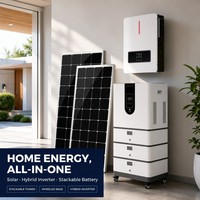 Système d'énergie domestique tout-en-un : Onduleur hybride avec batterie empilable pour la mise en place ultérieure de stockage d'énergie solaire existant