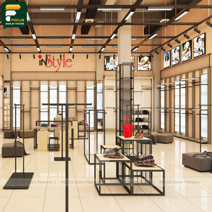 ชั้นวางเสื้อผ้าเคลือบทองสำหรับร้านค้าปลีก ออกแบบมาเพื่อจัดแสดงเสื้อผ้า - Product Image 4