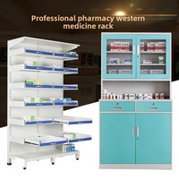 Armoires à médicaments occidentaux pour pharmacies, hôpitaux, cliniques, salles de traitement, mobilier hospitalier en métal, design minimaliste multifonctionnel