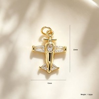 Pendentif Étoile d'Avion en Cuivre Incrusté de Zircon pour Collier, Bracelet et Accessoires de Bijoux DIY