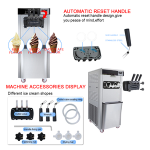 Nhà Máy Bán Hàng Giá tốt nhất Máy làm kem Thương mại sử dụng ice cream Maker 2 + 1 hương vị Máy làm kem mềm - Product Image 4