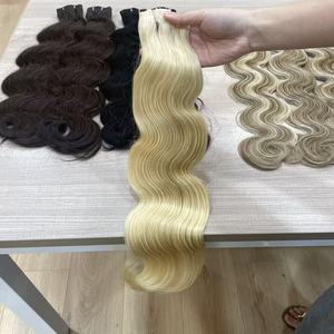 Extensions per capelli umani con clip in PU a doppia trama, senza cuciture, non trattati, 100% brasiliani, per grossisti - Product Image 2