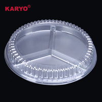 KARYO 321-2 - Boîte transparente jetable en PET, emballage en plastique transparent pour fruits pré-coupés, viande fraîche, légumes