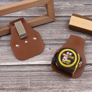 Funda de cuero PU duradera para cinta métrica, soporte para colgar en la cintura, bolsa para cinta métrica, funda para electricistas, carpinteros y actividades al aire libre - Product Image 2