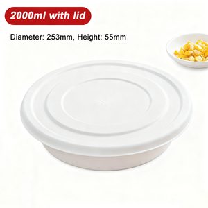 <span class=keywords><strong>ชาม</strong></span>สลัด/ซุปทรงกลม ทำจากชานอ้อย <span class=keywords><strong>ใช้</strong></span><span class=keywords><strong>แล้ว</strong></span><span class=keywords><strong>ทิ้ง</strong></span> เป็นมิตรกับสิ่งแวดล้อม <span class=keywords><strong>ใช้</strong></span>กับไมโครเวฟได้ พร้อมฝาปิด เหมาะสำหรับงานปาร์ตี้และงานแต่งงาน - Product Image 1