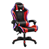 Vente en gros de chaise de jeu RGB E-Sports Racing PC Computer Silla Gamer Fonction de massage Chaise élévatrice en cuir synthétique Prix bon marché