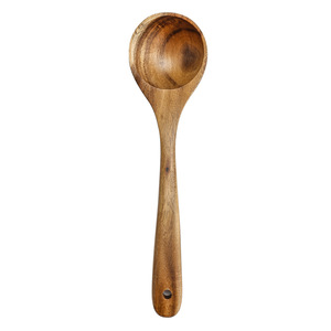 Ustensiles de cuisine en bois d'acacia naturel en gros : spatules et cuillères avec support en bois pour poêles et gadgets de cuisine - Product Image 5