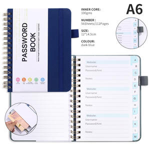 Libreta de Contraseñas A5 con Espiral y Cubierta de PP, Cuaderno de Registro de Contraseñas con Pestañas Alfabéticas para Oficina, Regalo, Registro Seguro de Ingresos - Product Image 6